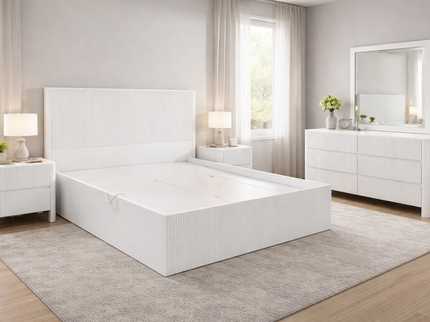 Lisbon 5 Pce Queen Dresser Mirror Suite - White