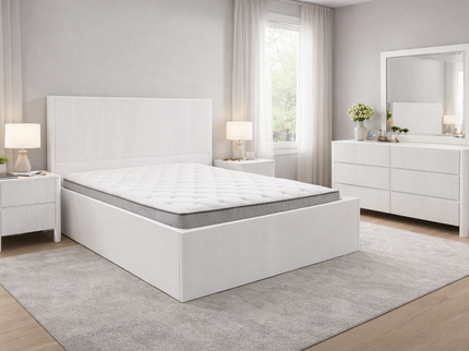 Lisbon 5 Pce Queen Dresser Mirror Suite - White