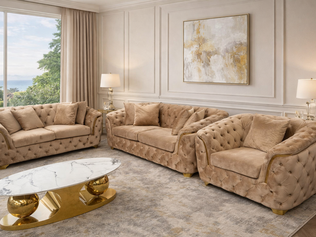 Lucy  3+2+1 Seater - Beige