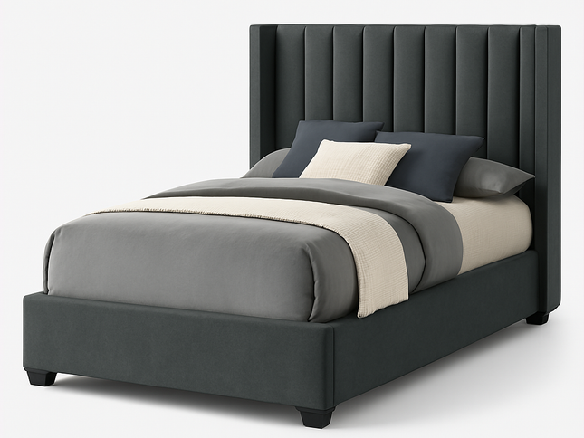 Luna King Single Bed - Grey