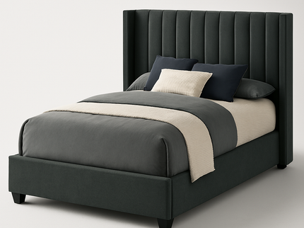 Luna Queen Bed - Grey