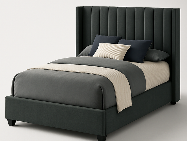 Luna Queen Bed - Grey