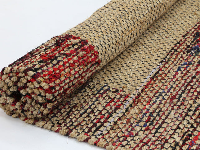 Mahal Multi Colour Boarder Jute Rug