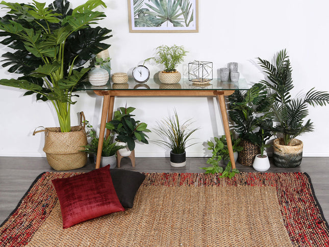 Mahal Multi Colour Boarder Jute Rug
