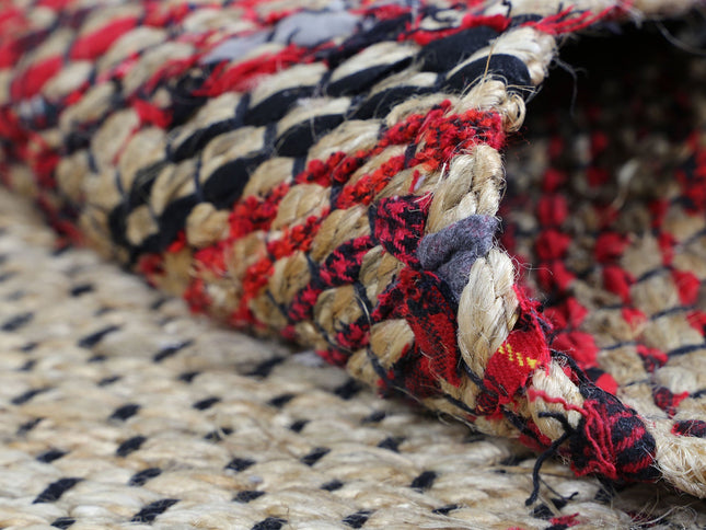 Mahal Multi Colour Boarder Jute Rug