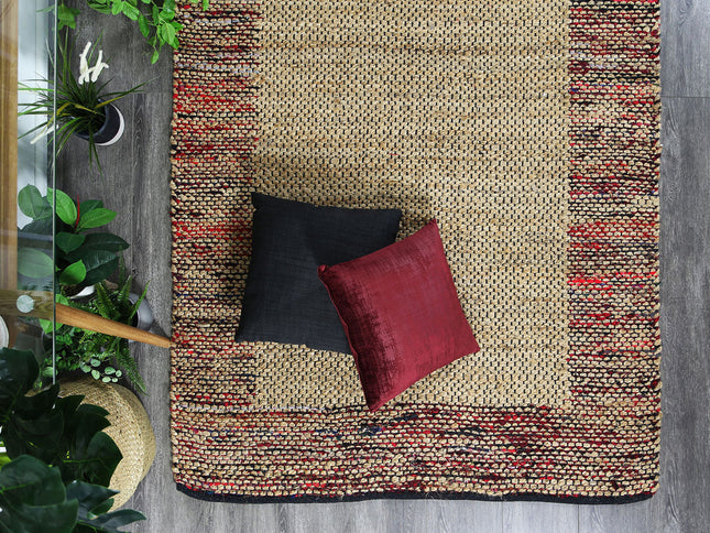 Mahal Multi Colour Boarder Jute Rug