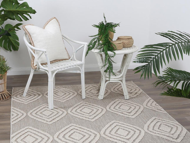 Maldives Modern Indoor/Outdoor Brown Rug (New landed)