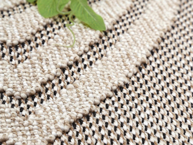 Maldives Modern Indoor/Outdoor Brown Rug (New landed)