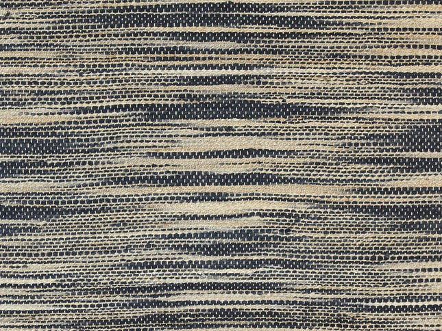 Malmo Grey Stipe Natural Jute Rug