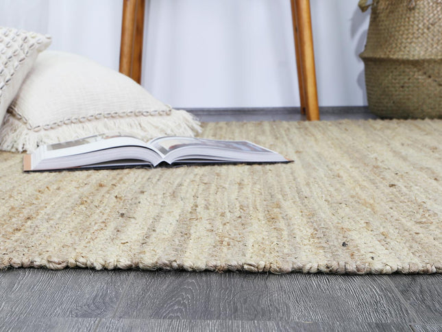 Malmo Stipe Natural Jute Rug Beige