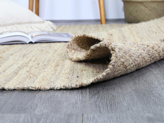 Malmo Stipe Natural Jute Rug Beige
