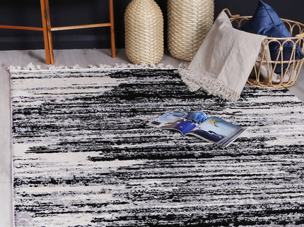 Mansour Acid Wash Grey Abstract Rug
