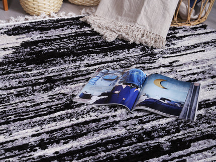 Mansour Acid Wash Grey Abstract Rug