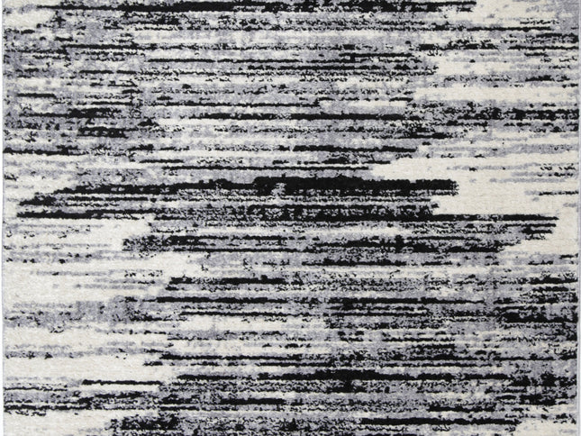 Mansour Acid Wash Grey Abstract Rug