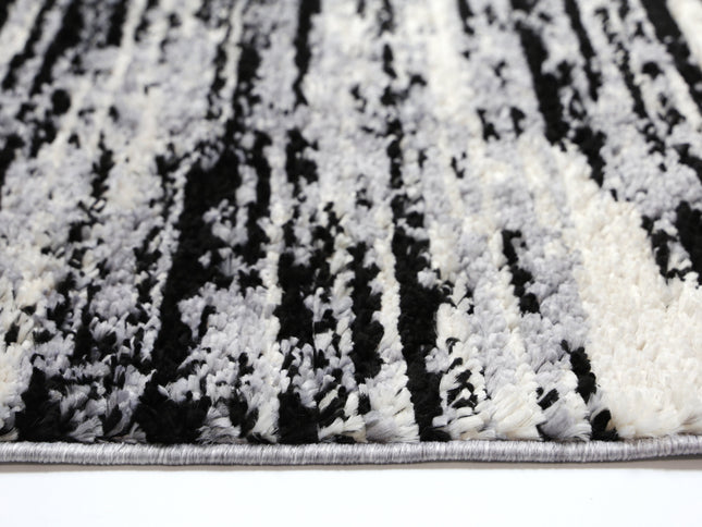 Mansour Acid Wash Grey Abstract Rug
