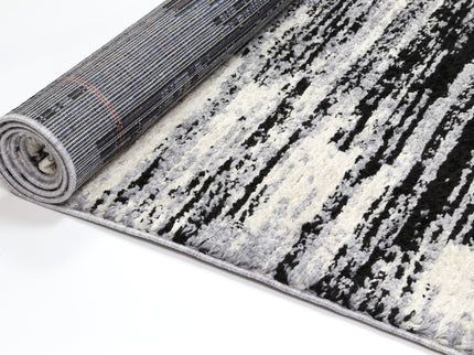 Mansour Acid Wash Grey Abstract Rug