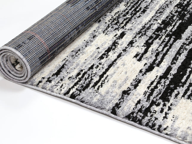 Mansour Acid Wash Grey Abstract Rug