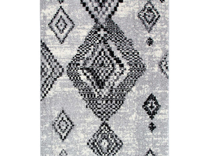 Mansour Aztec Grey Geometric Rug