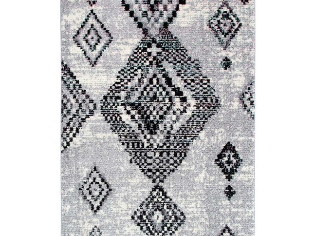 Mansour Aztec Grey Geometric Rug