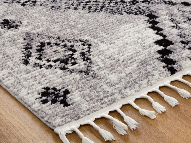 Mansour Aztec Grey Geometric Rug