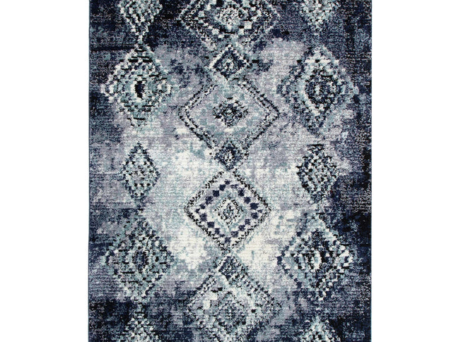Mansour Incan Blue Geometric Rug