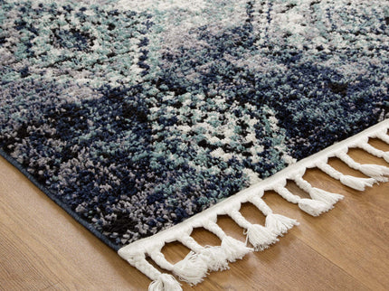 Mansour Incan Blue Geometric Rug