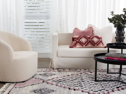 Mansour Tocapus Blush Geometric Rug