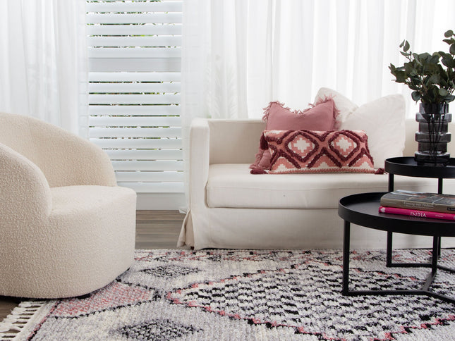 Mansour Tocapus Blush Geometric Rug