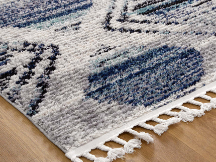 Mansour Diamond Blue Geometric Rug