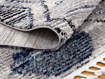 Mansour Diamond Blue Geometric Rug