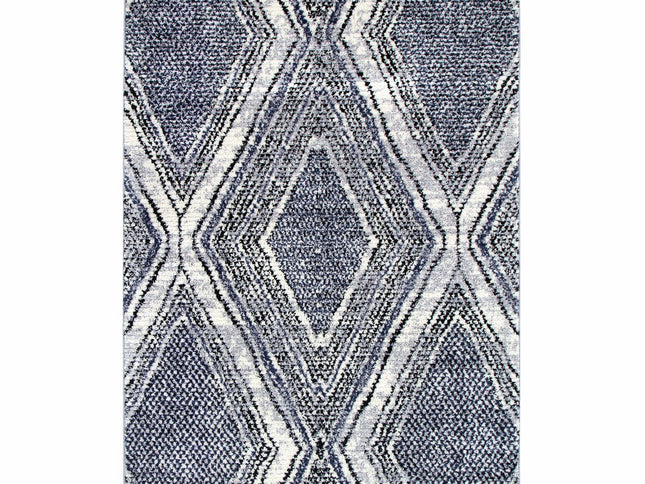 Mansour Harlequin Blue Geomteric Rug