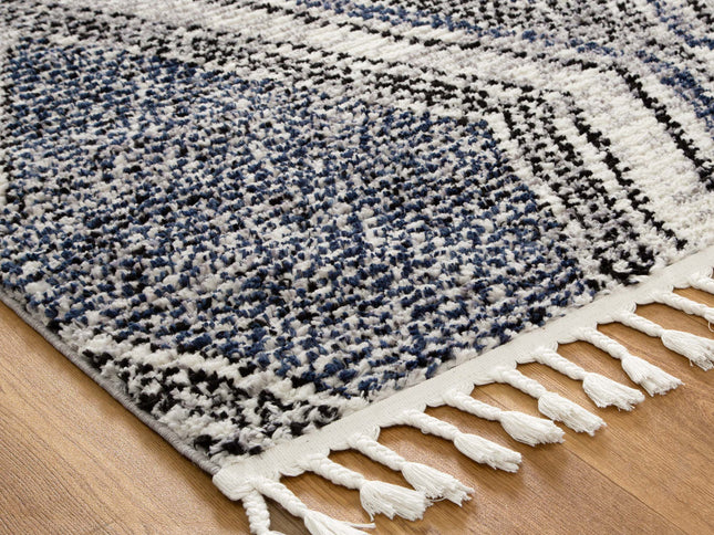 Mansour Harlequin Blue Geomteric Rug