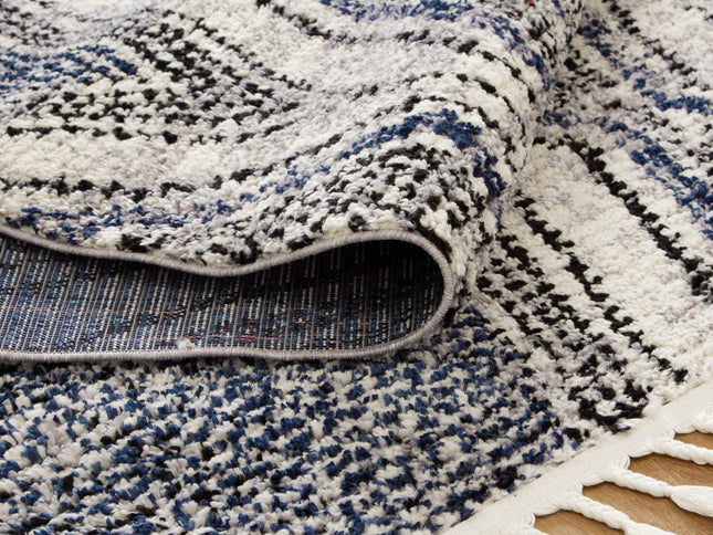 Mansour Harlequin Blue Geomteric Rug