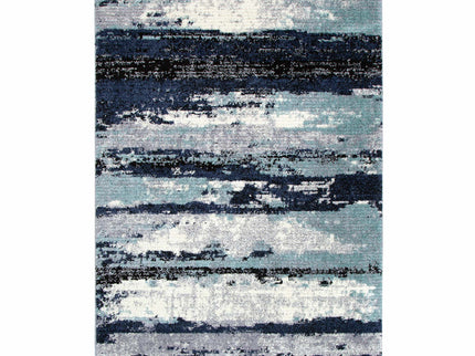 Mansour Horizon Blue Abstract Rug