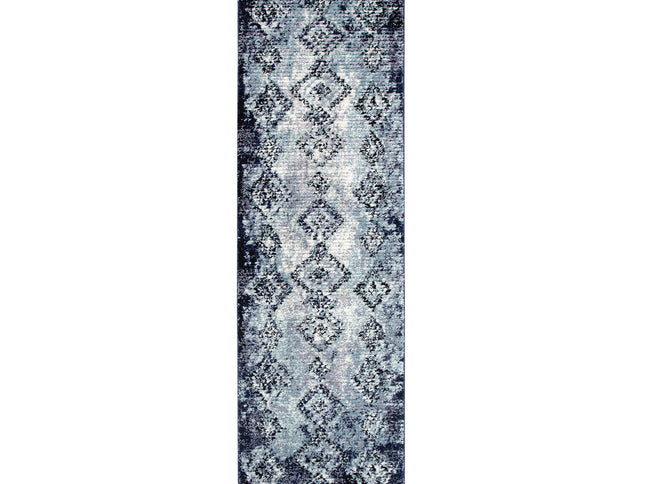 Mansour Incan Blue Geometric Rug