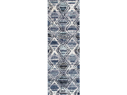 Mansour Diamond Blue Geometric Rug