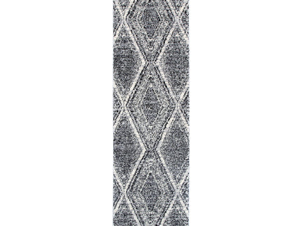 Mansour Harlequin Black & White Geometric Rug