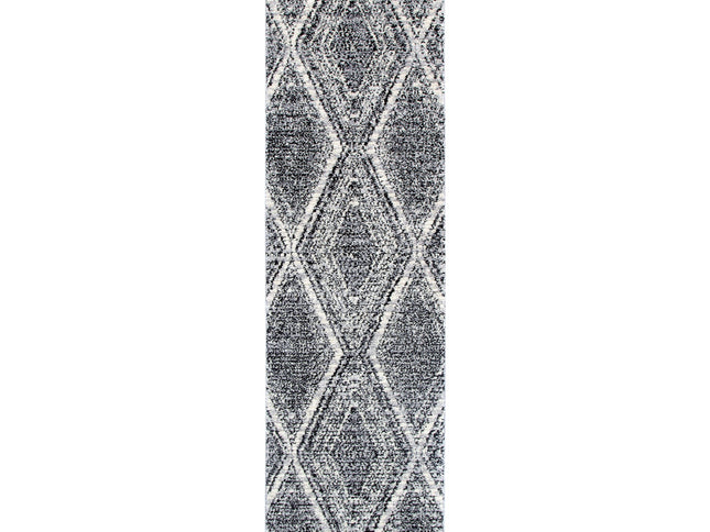 Mansour Harlequin Black & White Geometric Rug