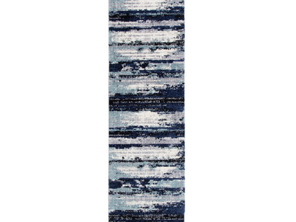 Mansour Horizon Blue Abstract Rug