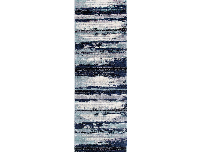 Mansour Horizon Blue Abstract Rug