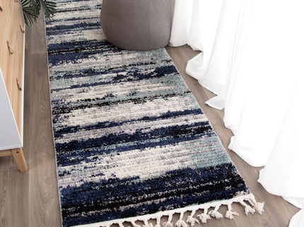 Mansour Horizon Blue Abstract Rug
