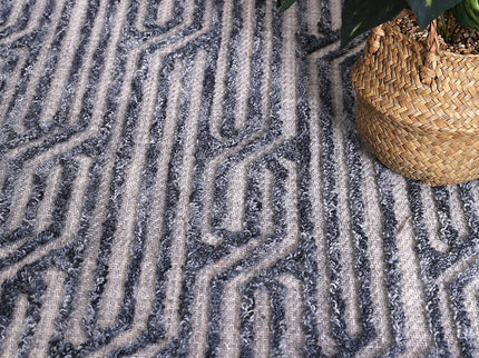 Marbella Almeria Blue Contemporary Rug