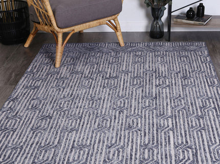 Marbella Almeria Blue Contemporary Rug