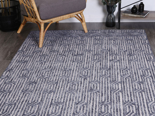 Marbella Almeria Blue Contemporary Rug