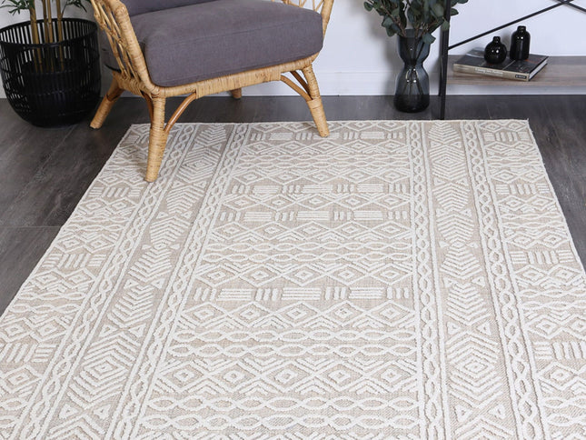 Marbella Lucena Beige Contemporary Rug