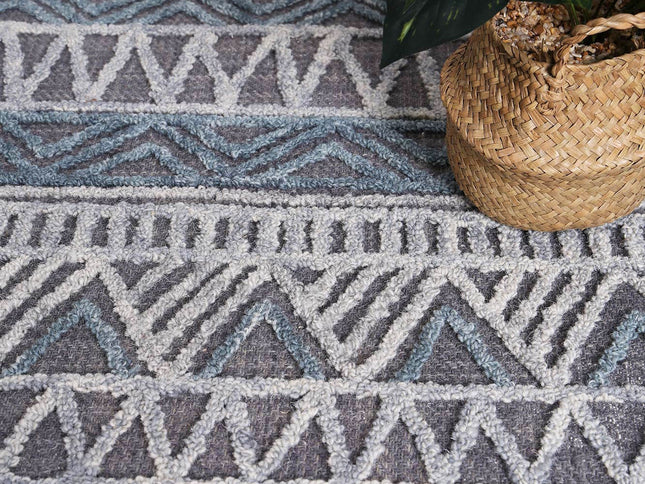 Marbella Cazorla Charcoal Contemporary Rug