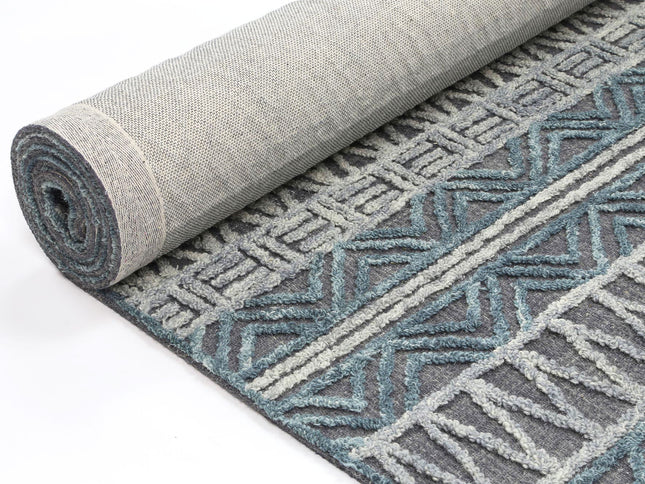 Marbella Cazorla Charcoal Contemporary Rug