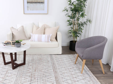 Maryland Tabriz Beige Geometric Soft Rug