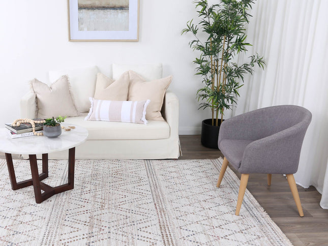 Maryland Tabriz Beige Geometric Soft Rug