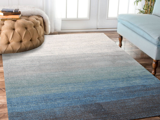 Matisse Aqua Blue Ombre Rug